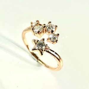 crystal bloom moissonites band s925 ring