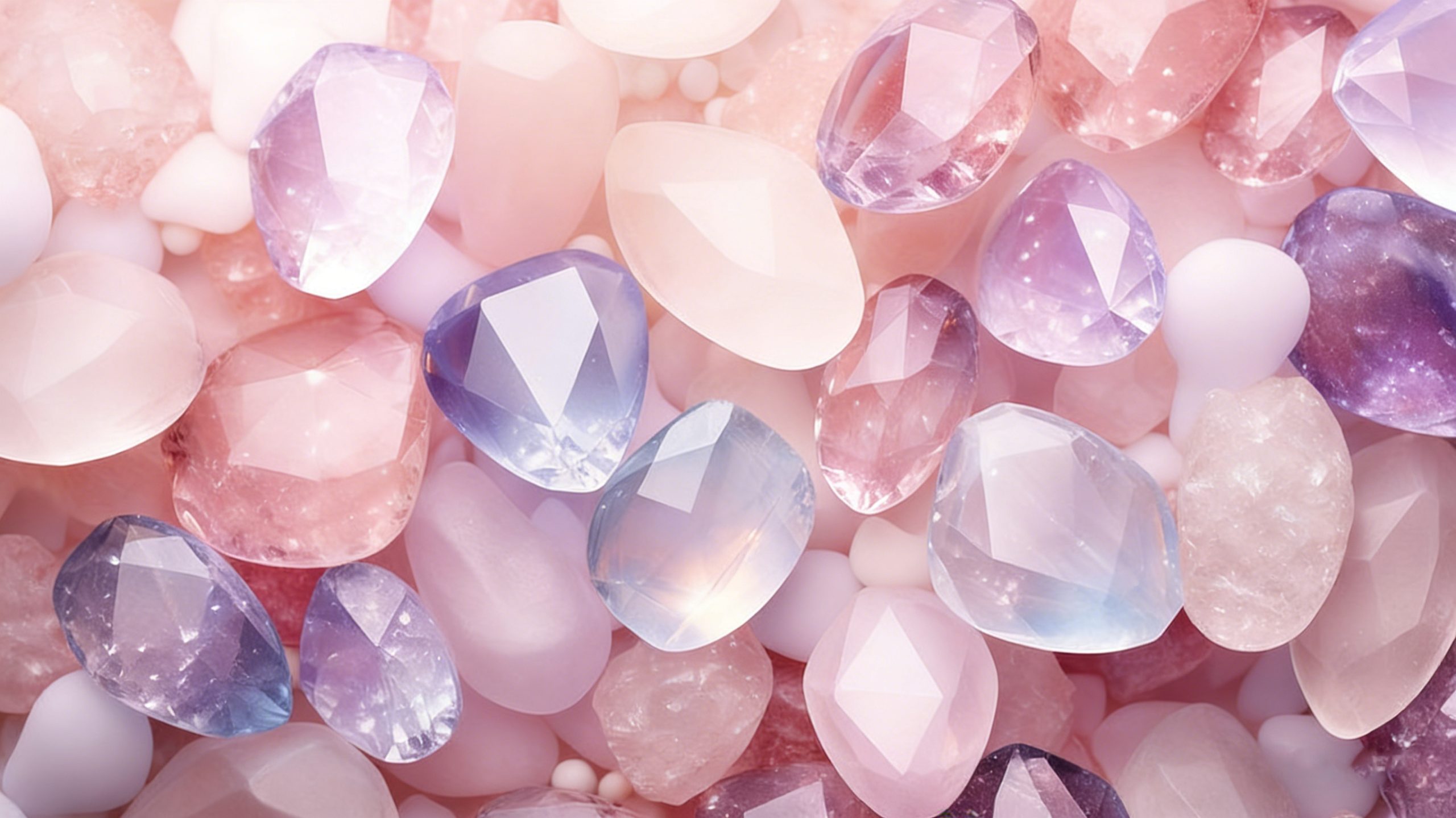 Raw natural crystal stones for Crystal Bloom jewelry brand