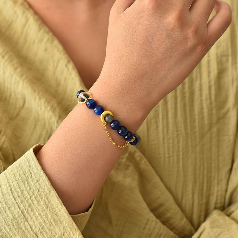 Starry Night on Rhône Bracelet – Kyanite, Moonstone & Clear Quartz Energy Bracelet 2 Starry Night on Rhône Bracelet – Kyanite, Moonstone & Clear Quartz Energy Bracelet - Image 2