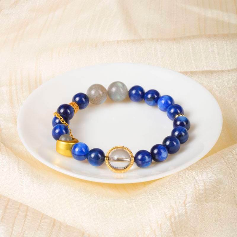 Starry Night on Rhône Bracelet – Kyanite, Moonstone & Clear Quartz Energy Bracelet 3 Starry Night on Rhône Bracelet – Kyanite, Moonstone & Clear Quartz Energy Bracelet - Image 3