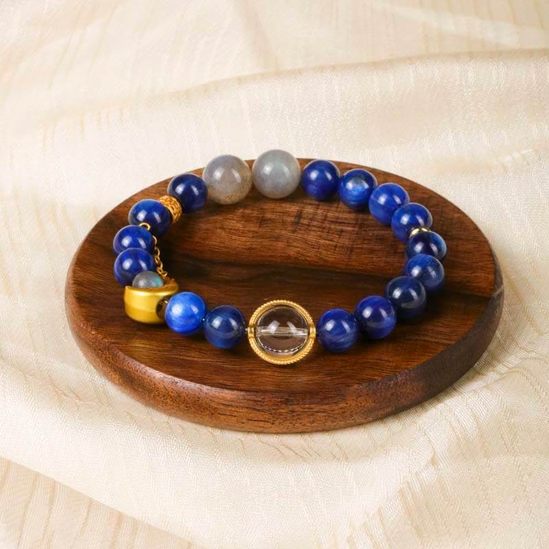 Starry Night on Rhône Bracelet – Kyanite, Moonstone & Clear Quartz Energy Bracelet 4 Starry Night on Rhône Bracelet – Kyanite, Moonstone & Clear Quartz Energy Bracelet - Image 4